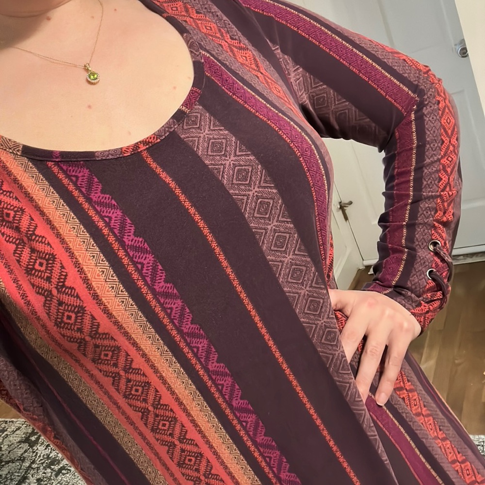 So soft long sleeve purple dress